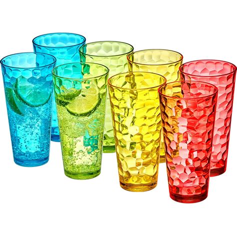 24 oz plastic drinking glasses.